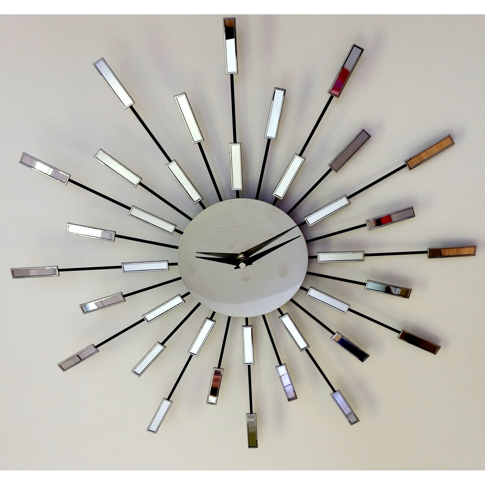 DesignArt 20" Bursting Modern Mirror Clock & Reviews Wayfair.ca